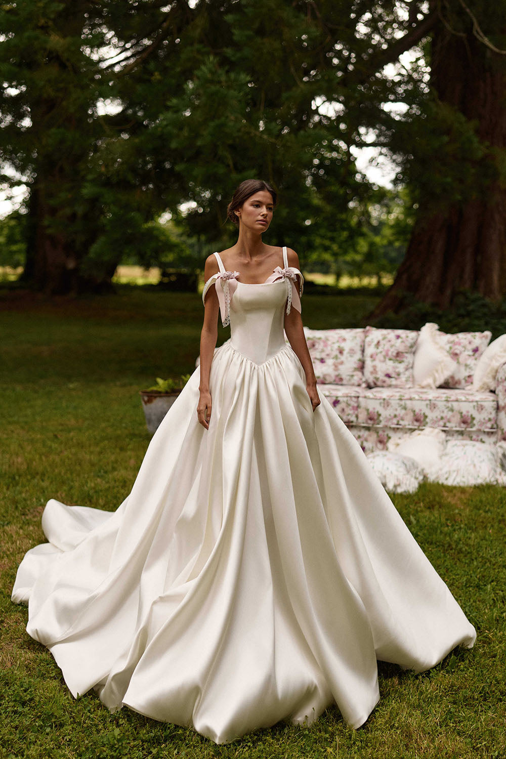 satin structured wedding dress Luxury Satin Wedding Dress