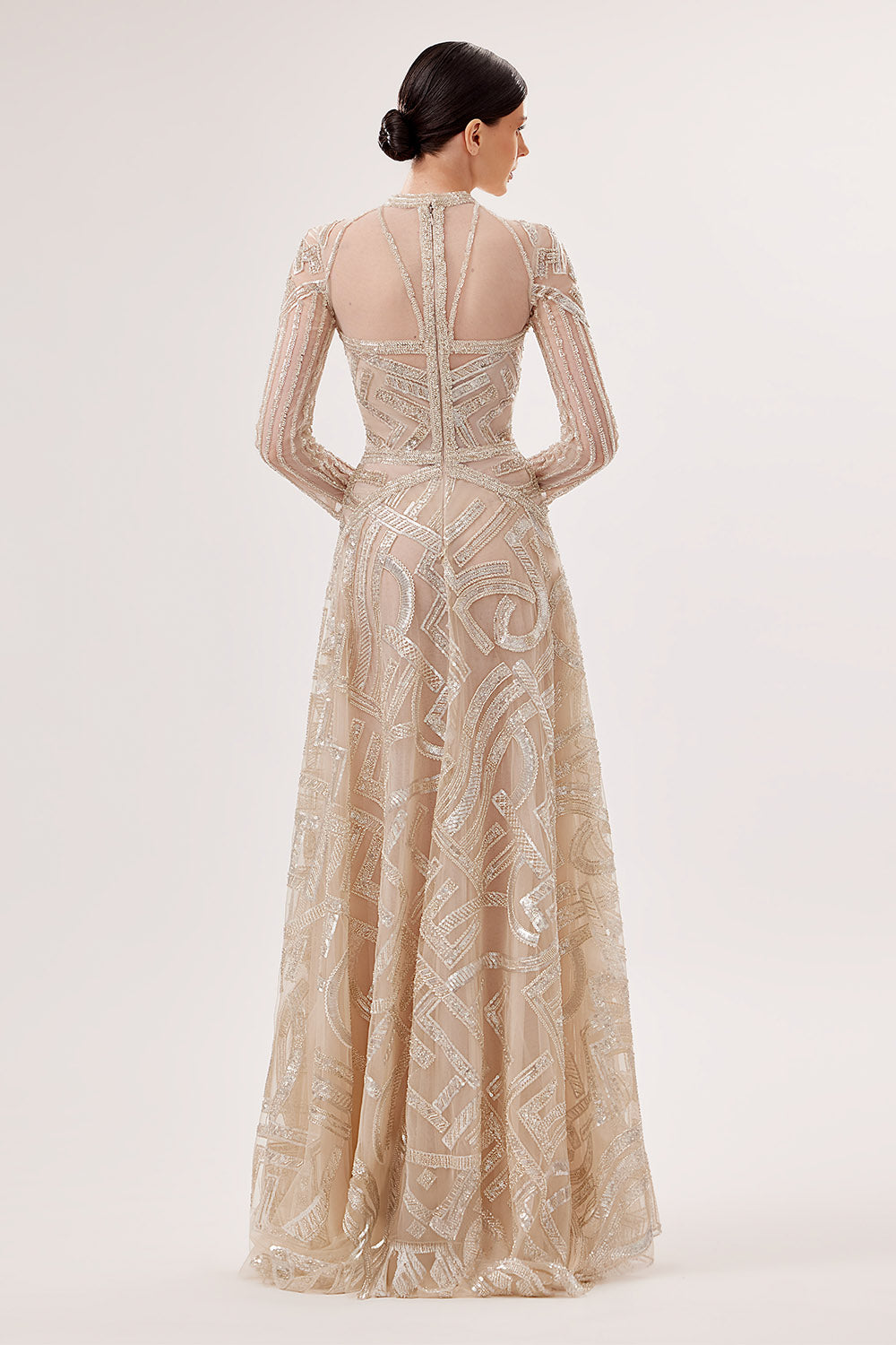 Bilal El Dana, Architectural Embroidered Gown | Esposa