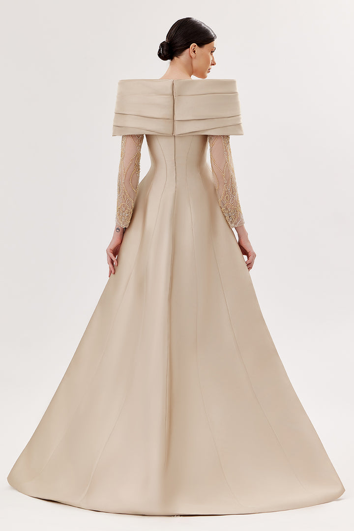 Bilal El Dana, Sculpted Corset Embroidered Gown | Esposa