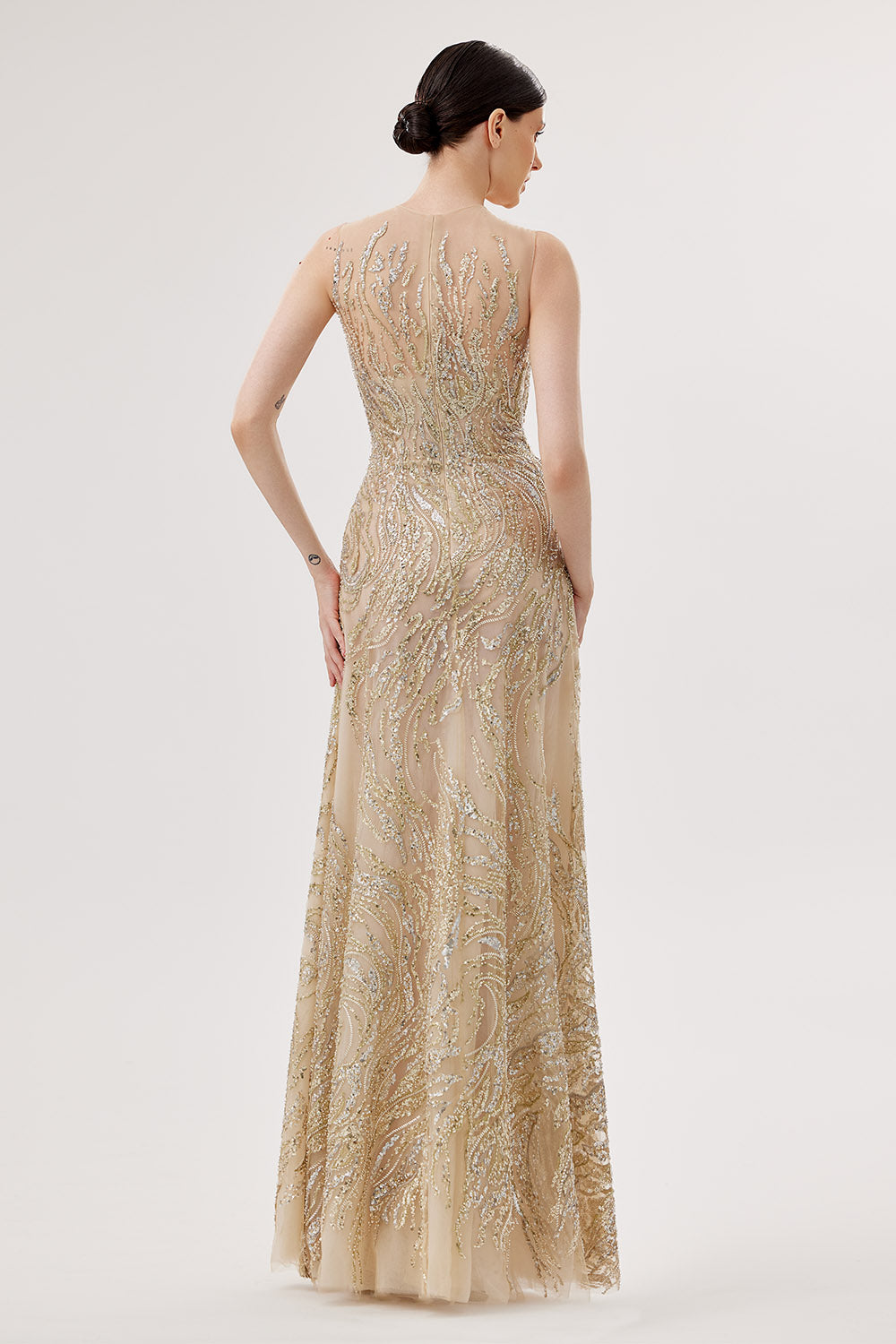 Bilal El Dana, Illusion Beaded Couture Gown
