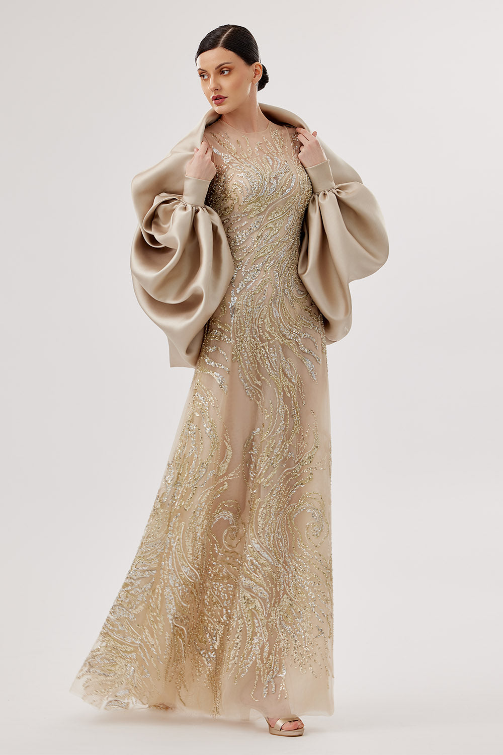 Bilal El Dana, Illusion Beaded Couture Gown