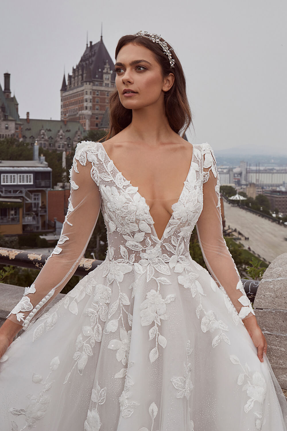 Blush, Elegant Dress with Sleeves | Esposa