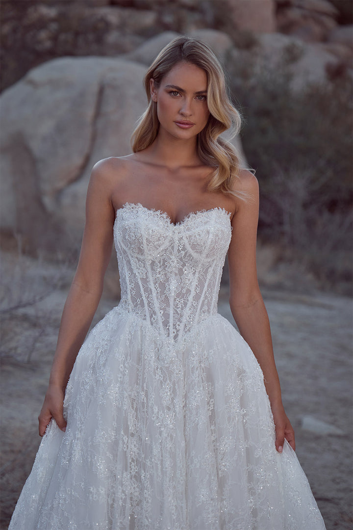 Calla Blanche, Ethereal Lace Corset Ballgown Dress | Esposa
