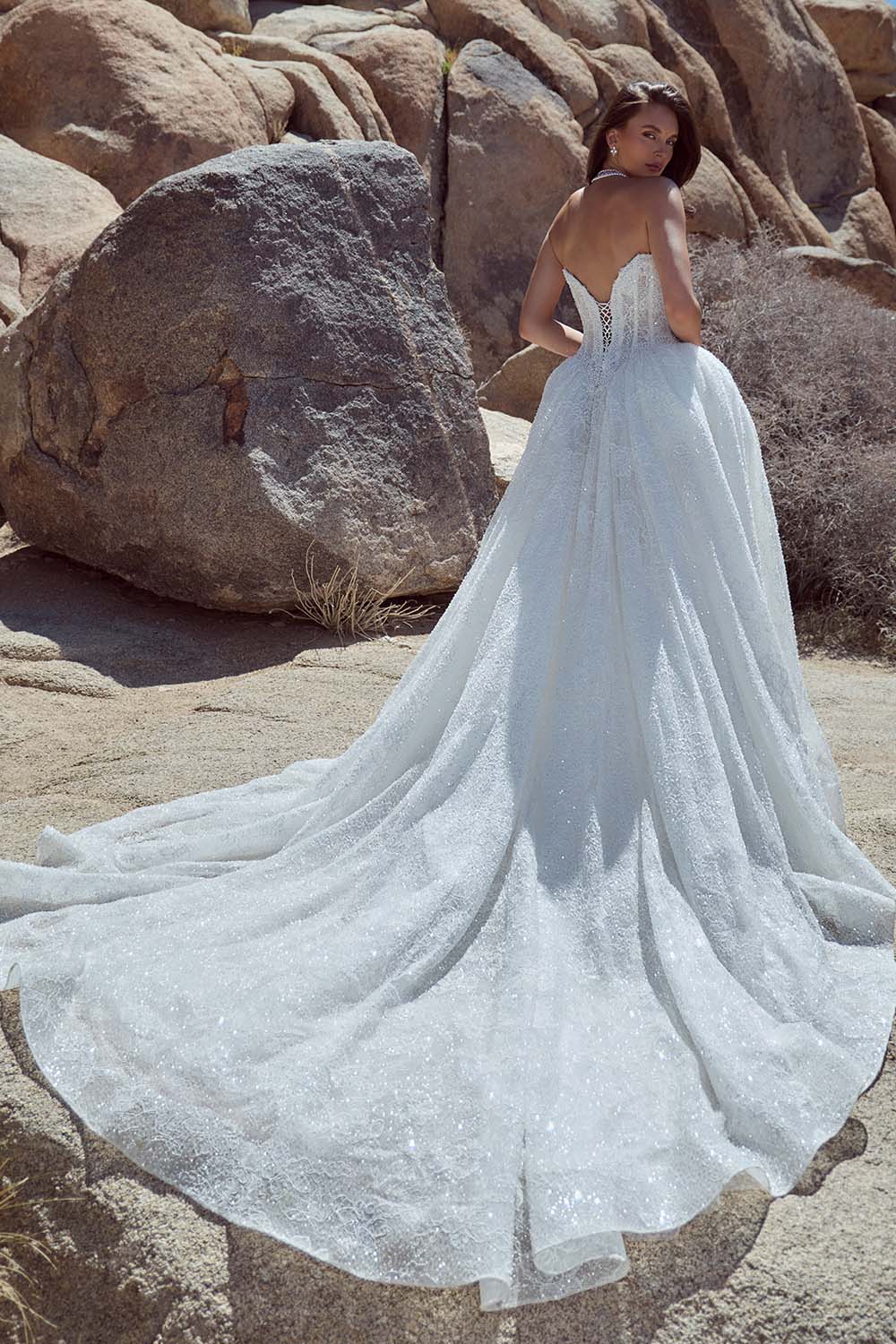 Calla Blanche, Sculpted Corset Lace Ballgown Dress | Esposa