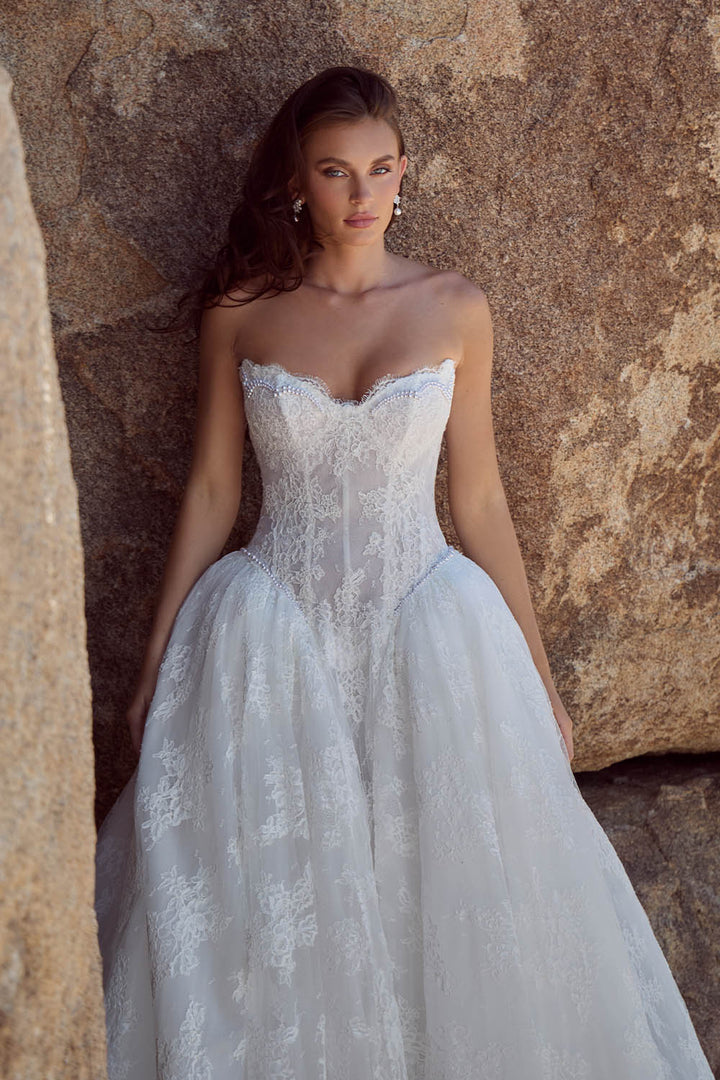 Calla Blanche, Enchanting Lace Corset Ballgown Dress | Esposa