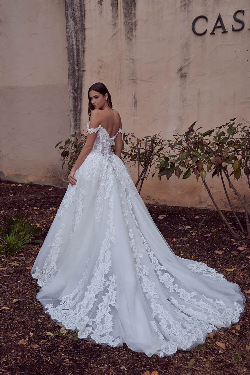 Calla Blanche, Romantic Off-the-Shoulder Lace Ball Gown | Esposa