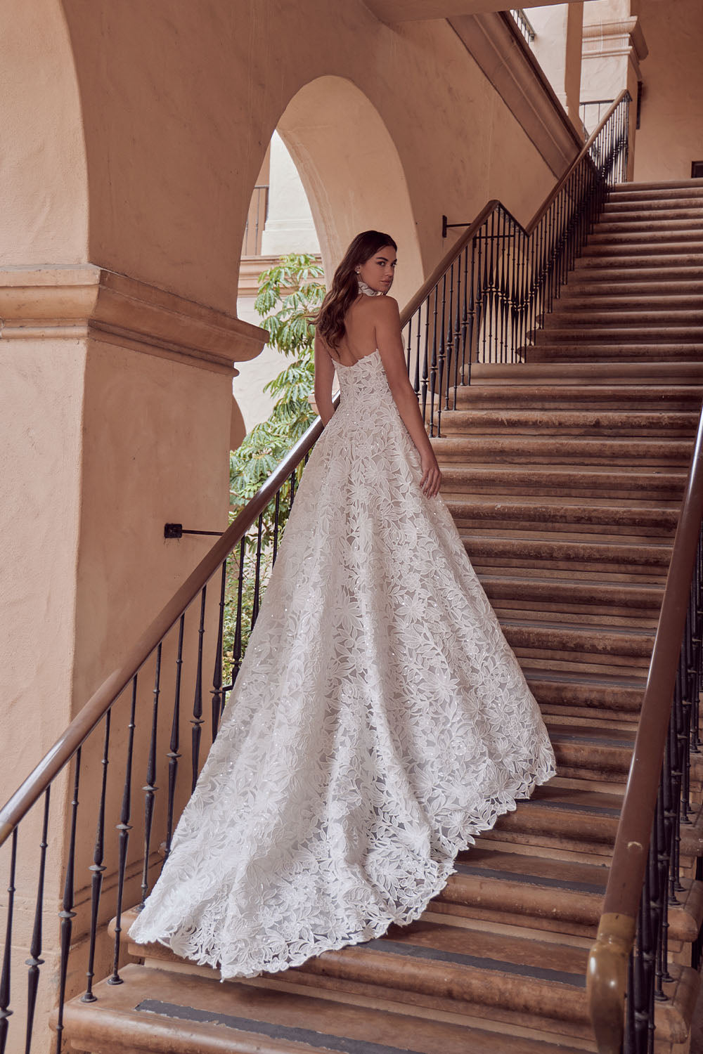 Calla Blanche, Enchanting Botanical Lace A-Line Gown | Esposa