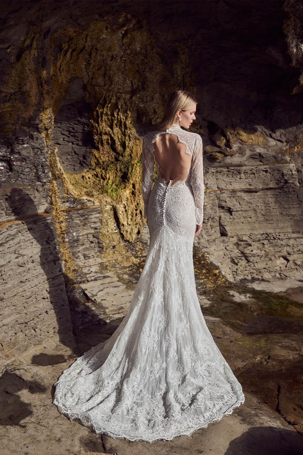 Calla Blanche, Refined Fit-and-Flare Lace Gown | Esposa