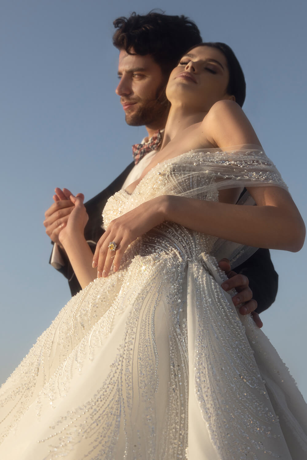 Plume by Kristie, Asymmetrical Wedding Gown | Esposa