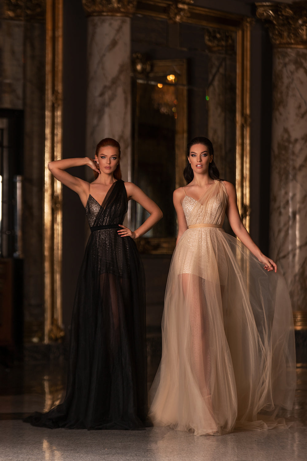 Wona Concept, Ethereal Tulle Overlay Gown | Esposa