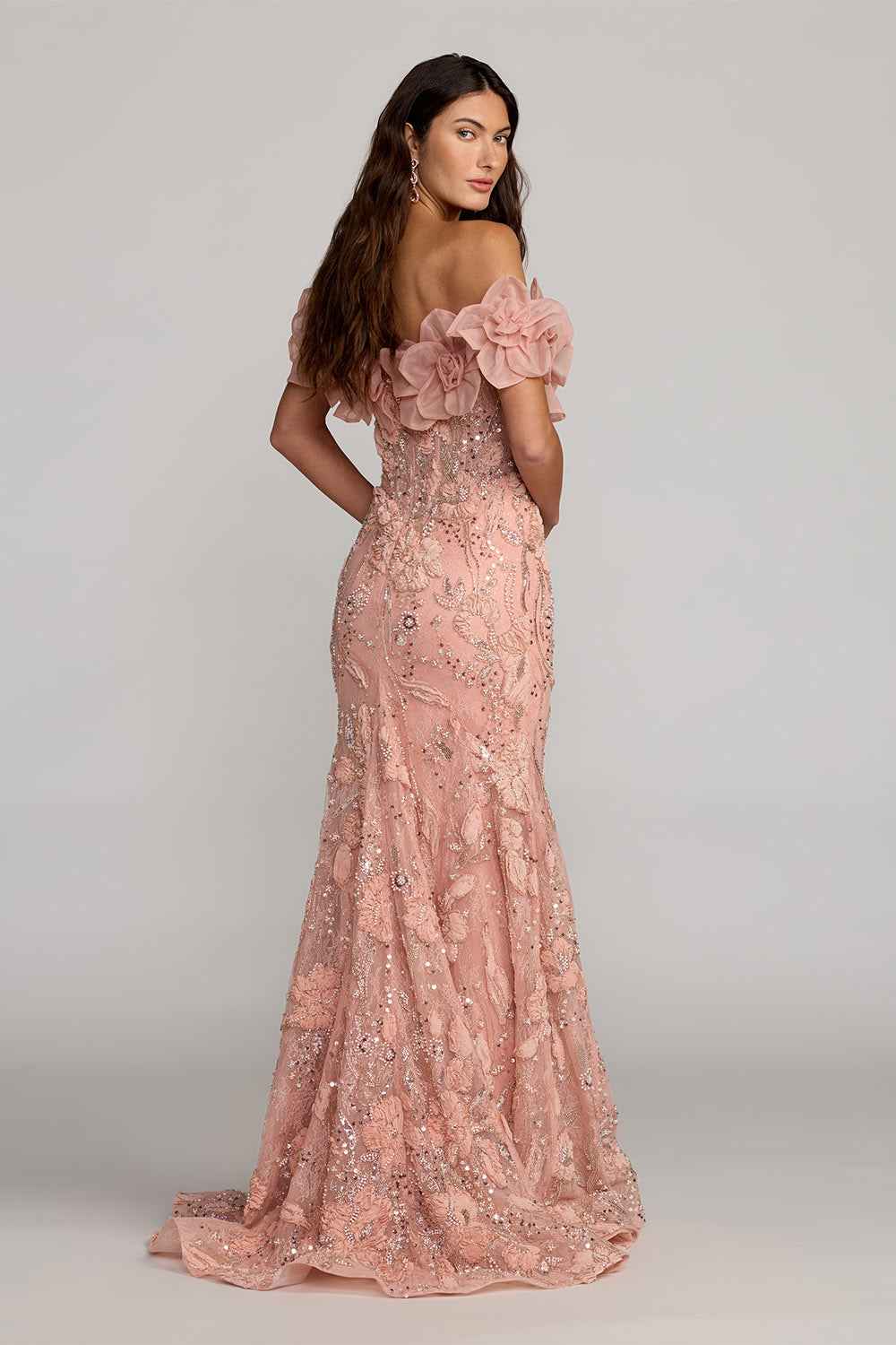 Mac Duggal, Floral Embellished Mermaid Evening Gown | Esposa