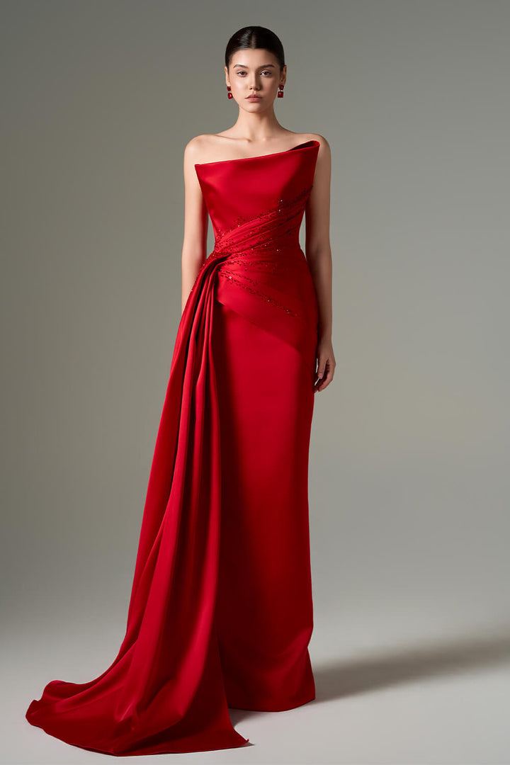SV00952 | Asymmetrical Draped Dress | Esposa
