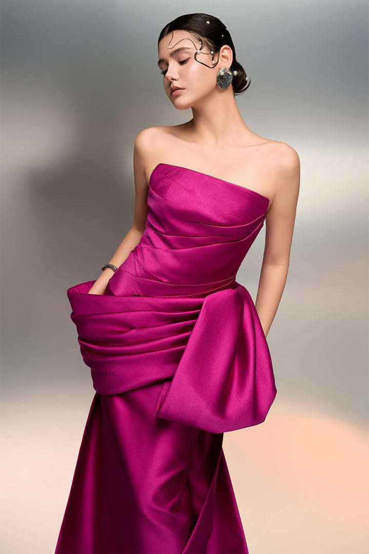 SV00973 | Strapless Draped Gown | Esposa