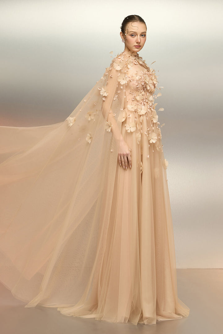 SV00990 | Floral Tulle Gown | Esposa
