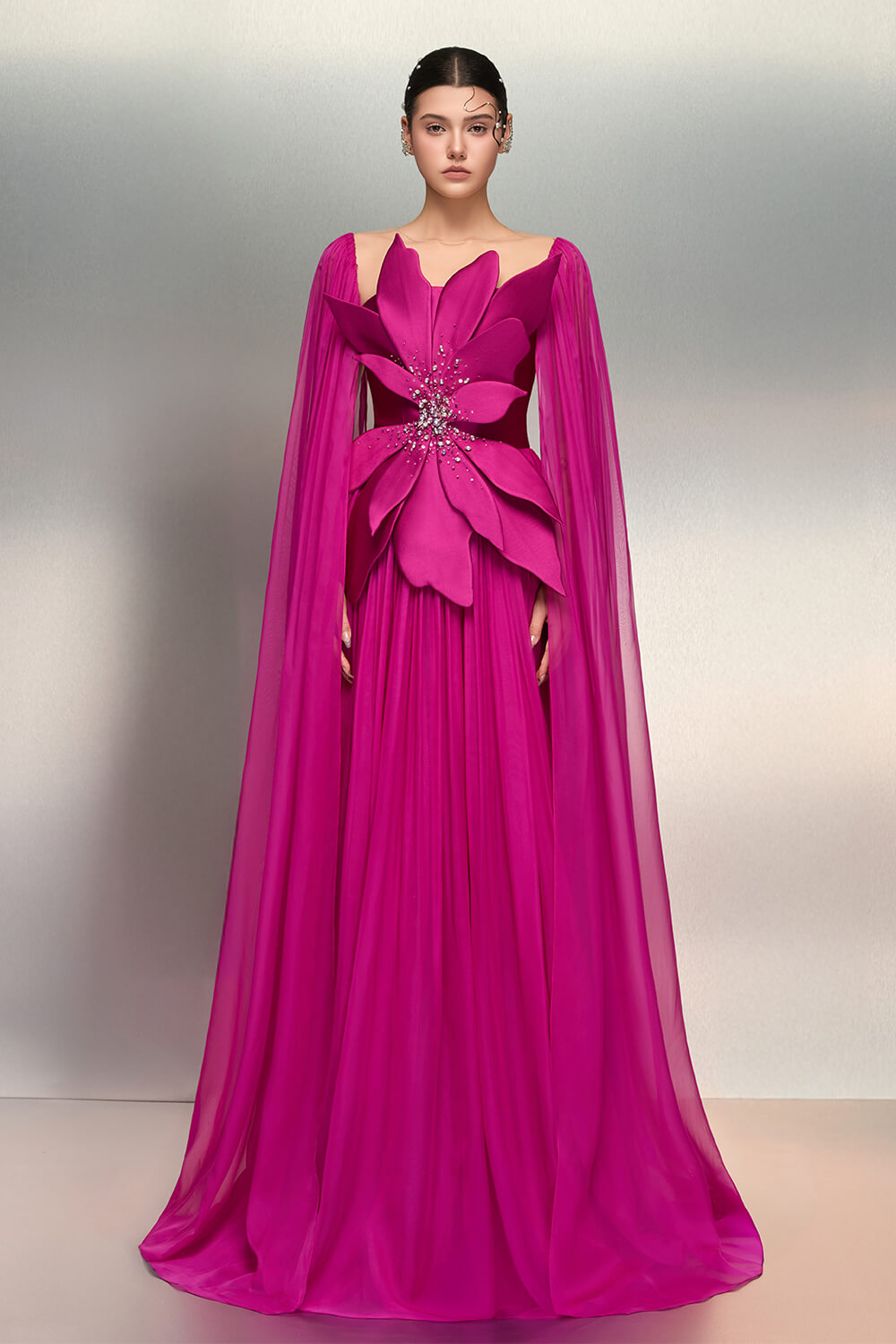 SV00998 | Pleated Evening Gown | Esposa
