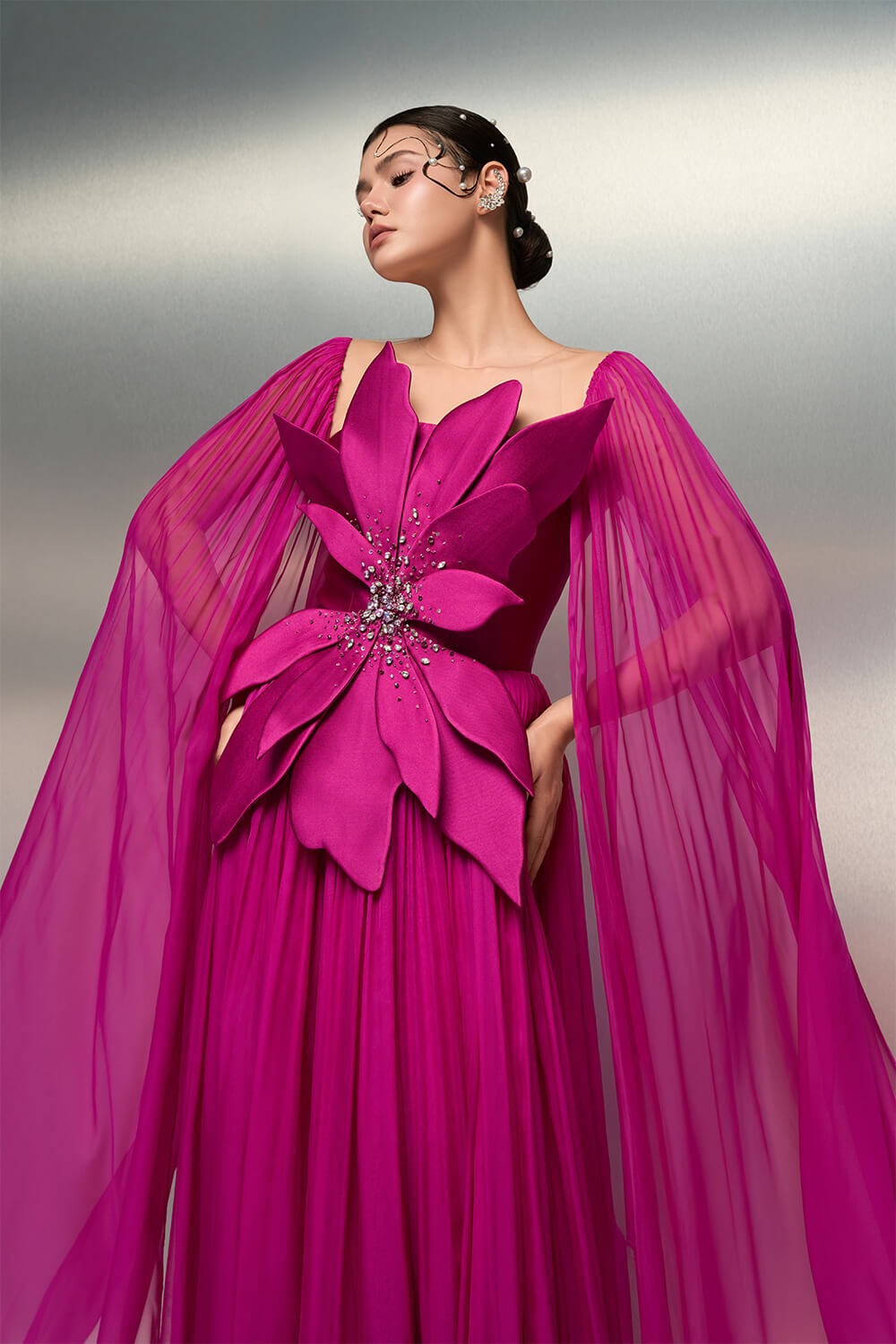 SV00998 | Pleated Evening Gown | Esposa
