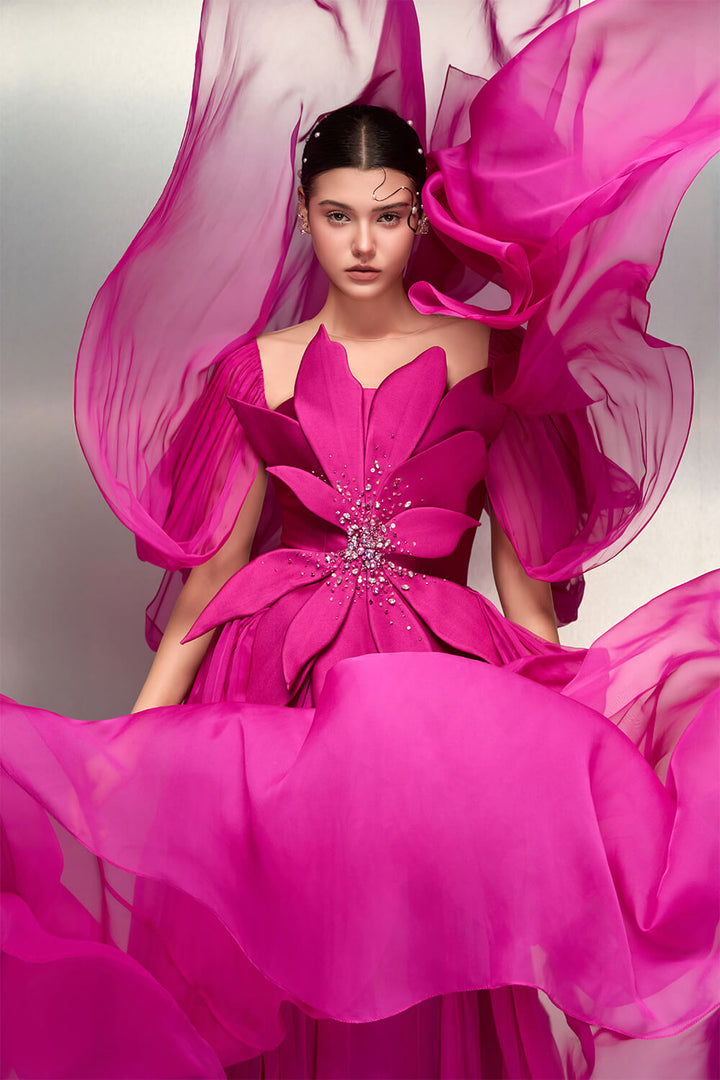 SV00998 | Pleated Evening Gown | Esposa
