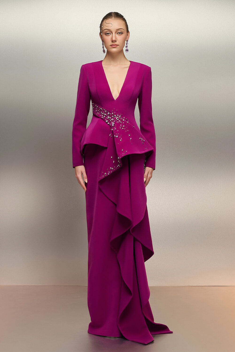 SV01020 | V Neckline Gown | Esposa