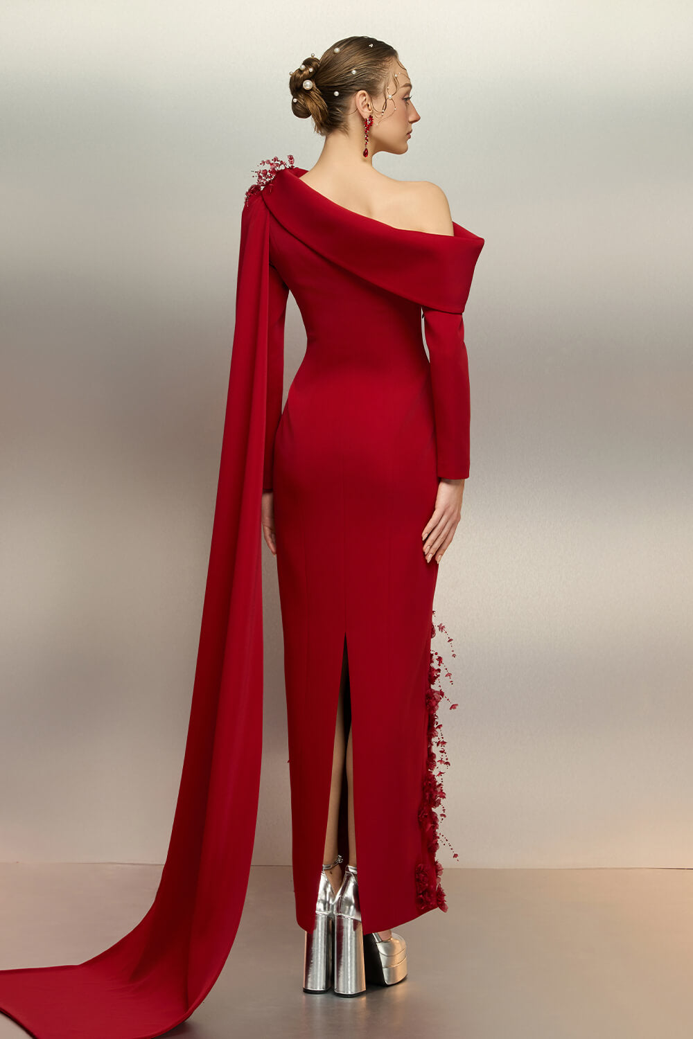 SV01021 | Asymmetrical Evening Gown | Esposa