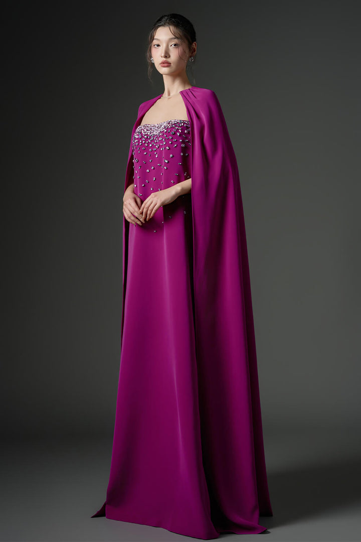 SV01034 | Elegant Dress With Cape | Esposa