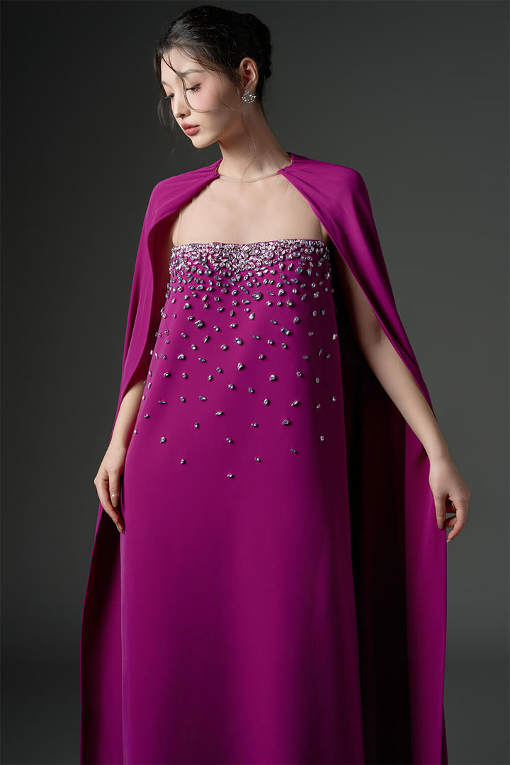 SV01034 | Elegant Dress With Cape | Esposa