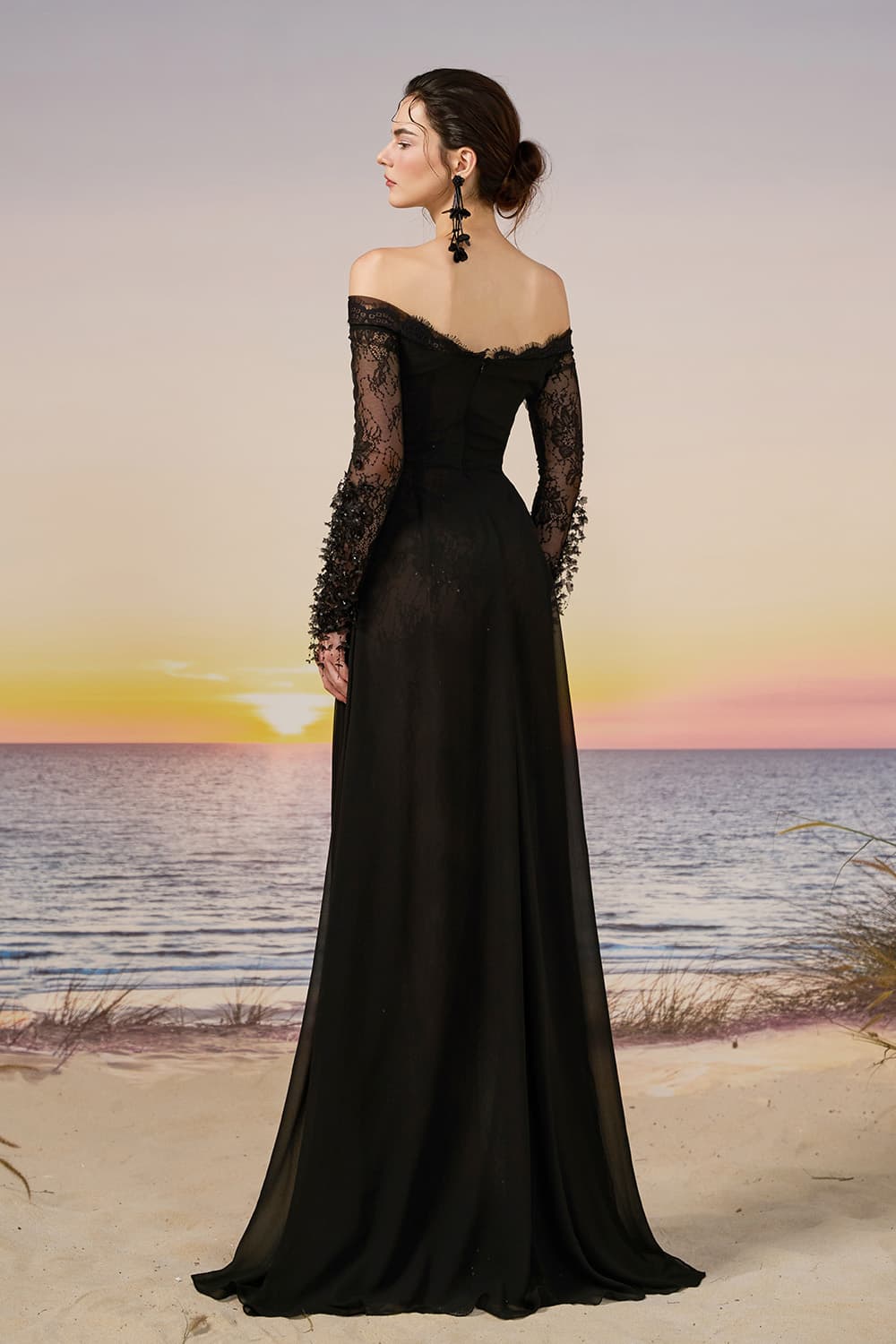 21 SIX, Off-Shoulder Lace Evening Gown | Esposa