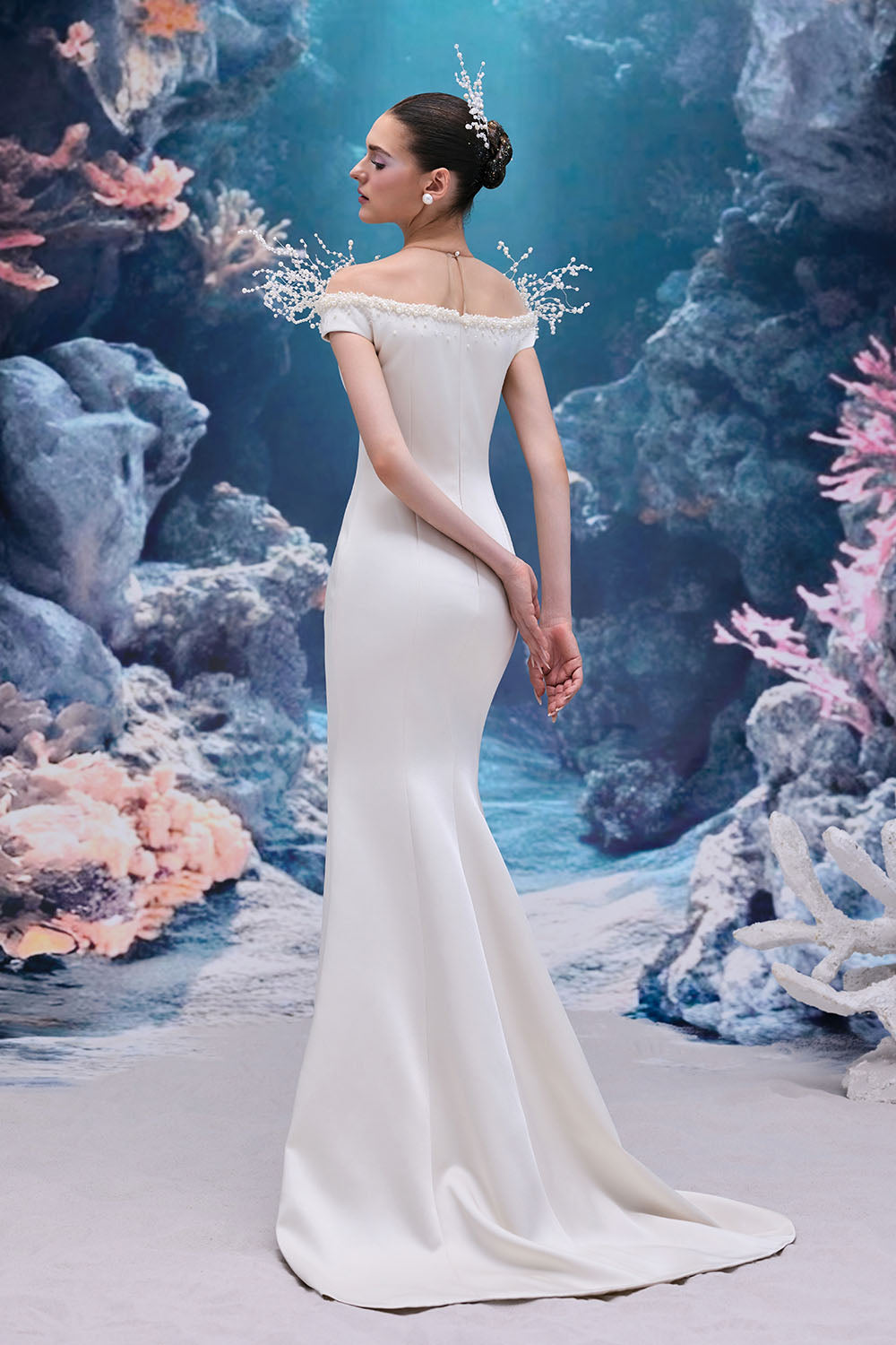 21 SIX, Pearl Embellished Neckline Gown | Esposa