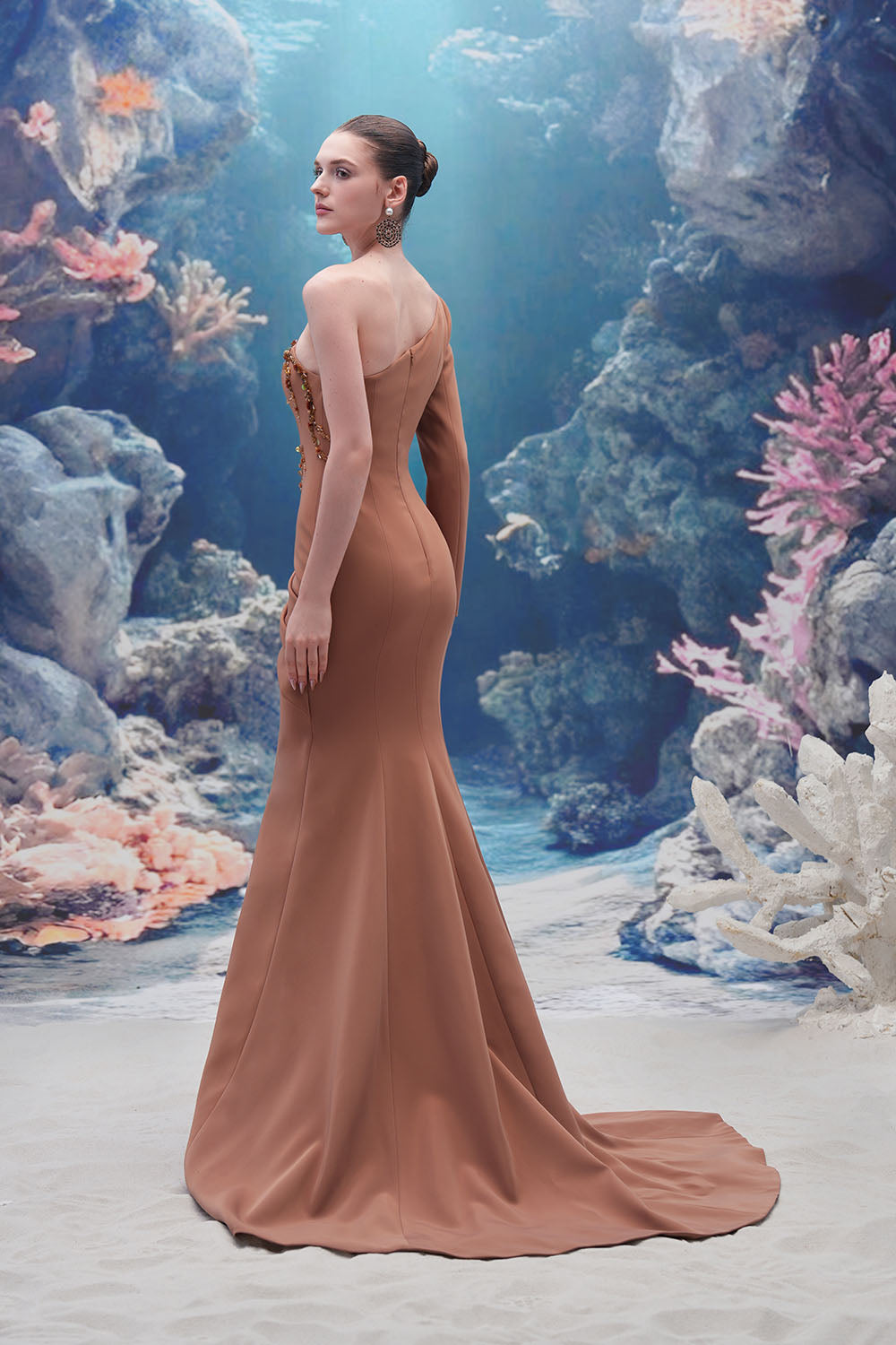 21 SIX, Beaded One-Shoulder Gown | Esposa 