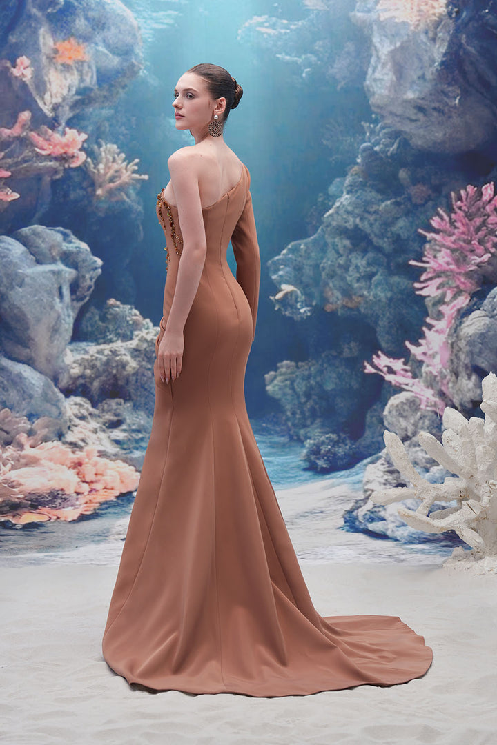 21 SIX, Beaded One-Shoulder Gown | Esposa 