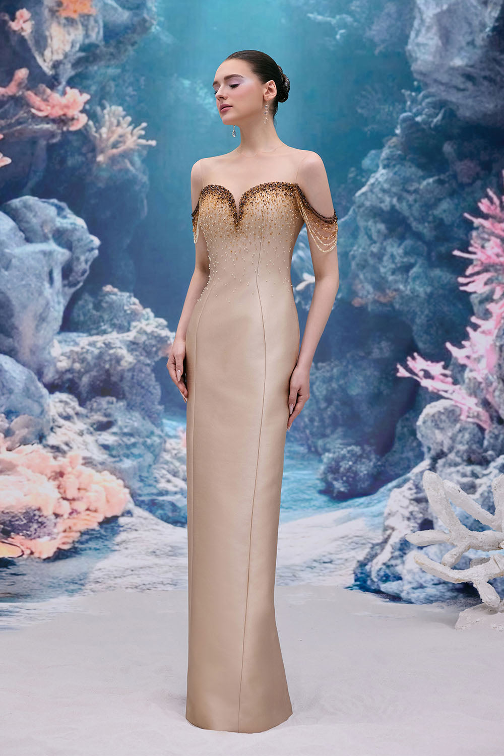 21 SIX, Embellished Sweetheart Mermaid Gown | Esposa