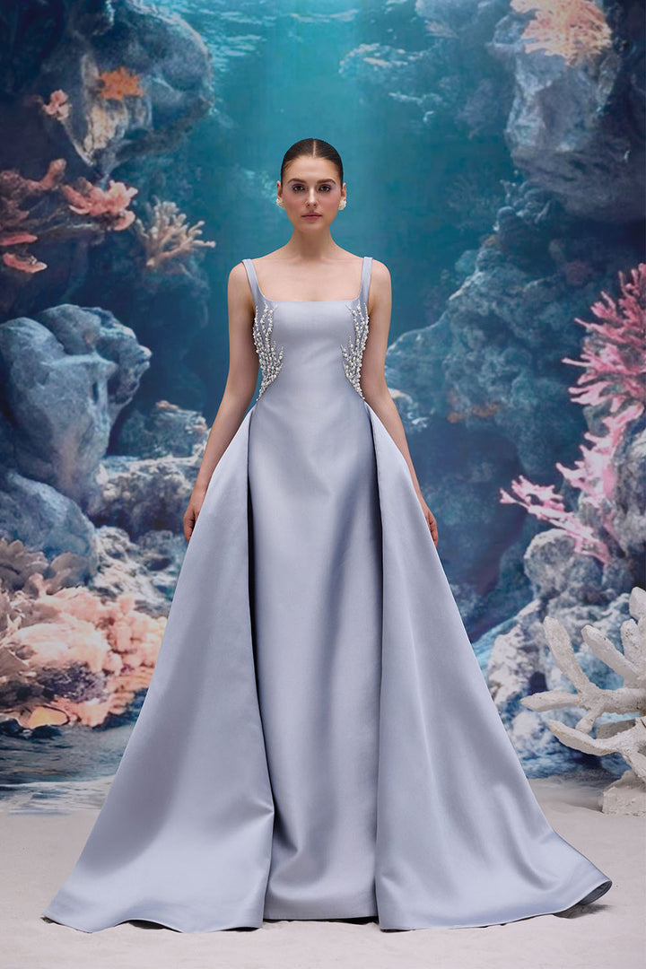 21 SIX, Square Neck Satin Gown | Esposa