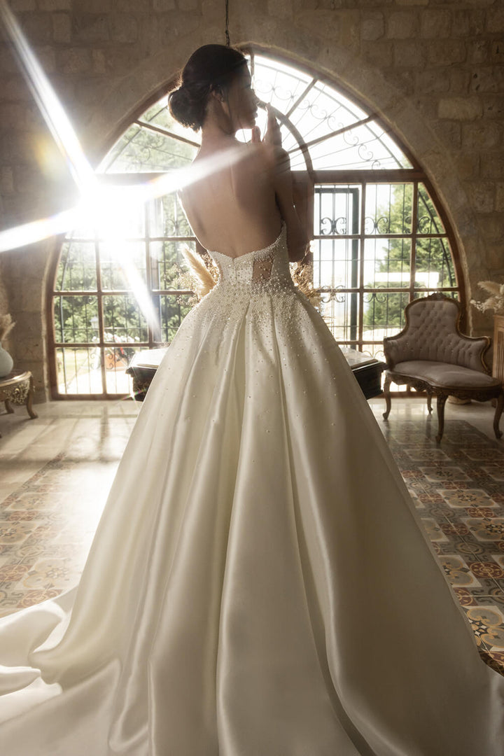 Plume by Kristie, Strapless Mikado Dress | Esposa