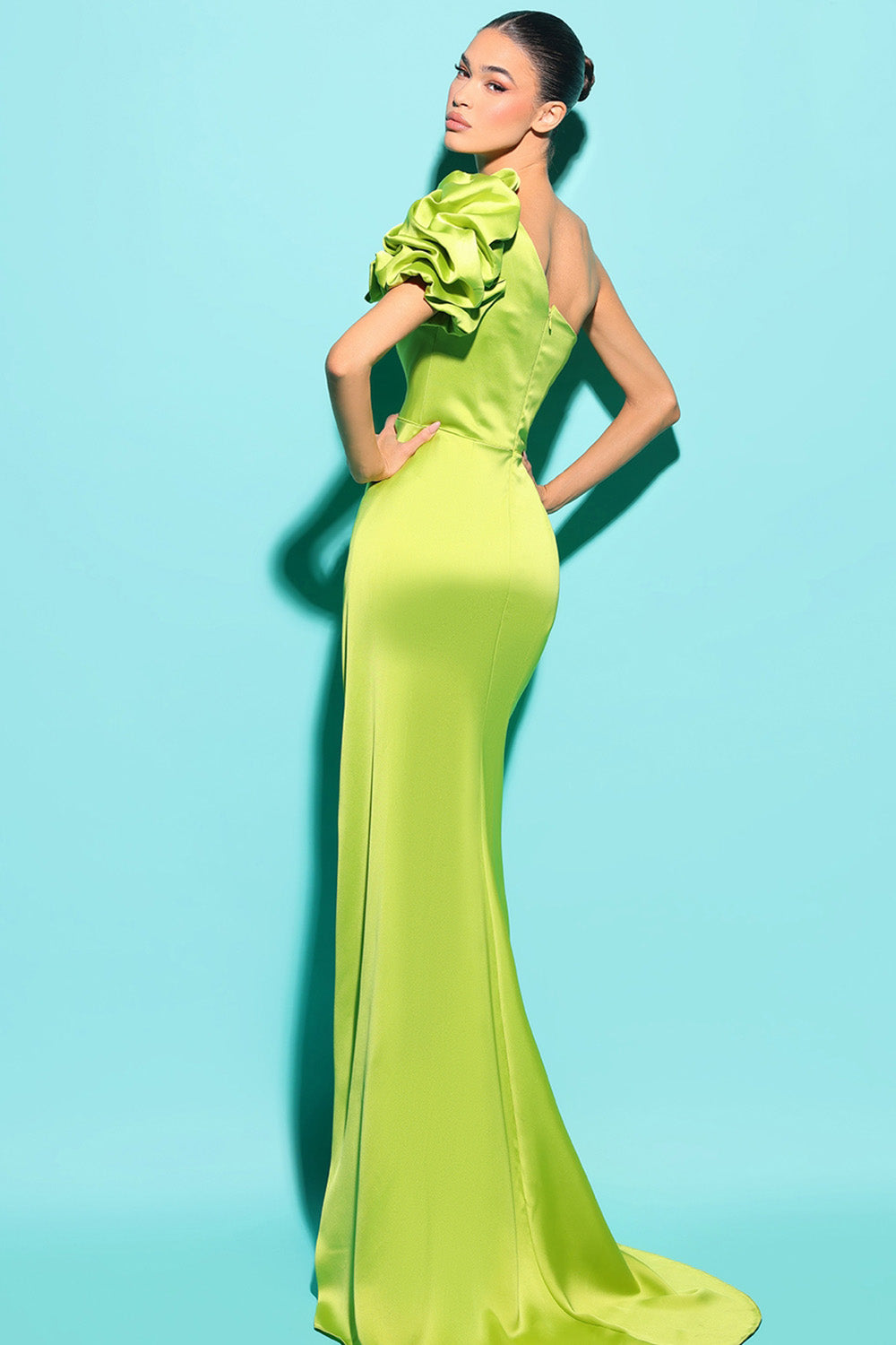 Tarek Ediz, One-Shoulder Satin Gown | Esposa