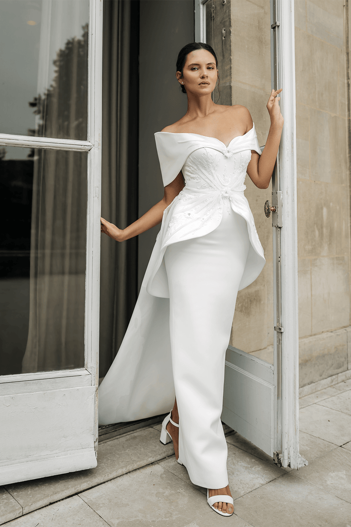 Nova Bella, Striking Column Gown | Esposa
