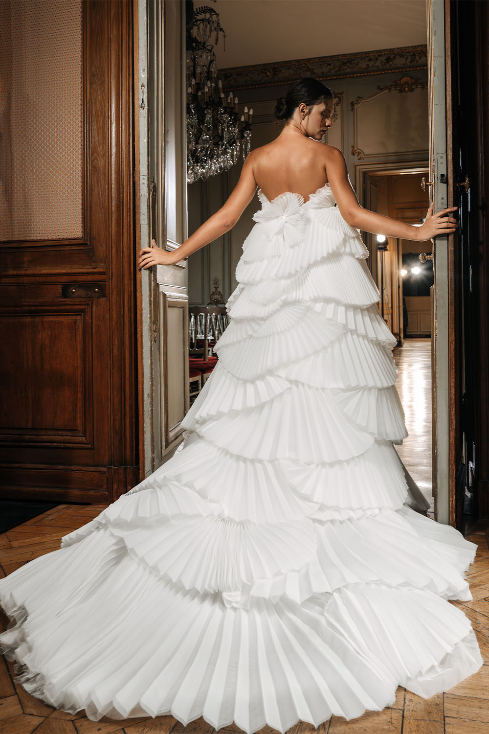 bella wedding dress La Premiere Global drop waist Nova Bella Bridal Gowns &