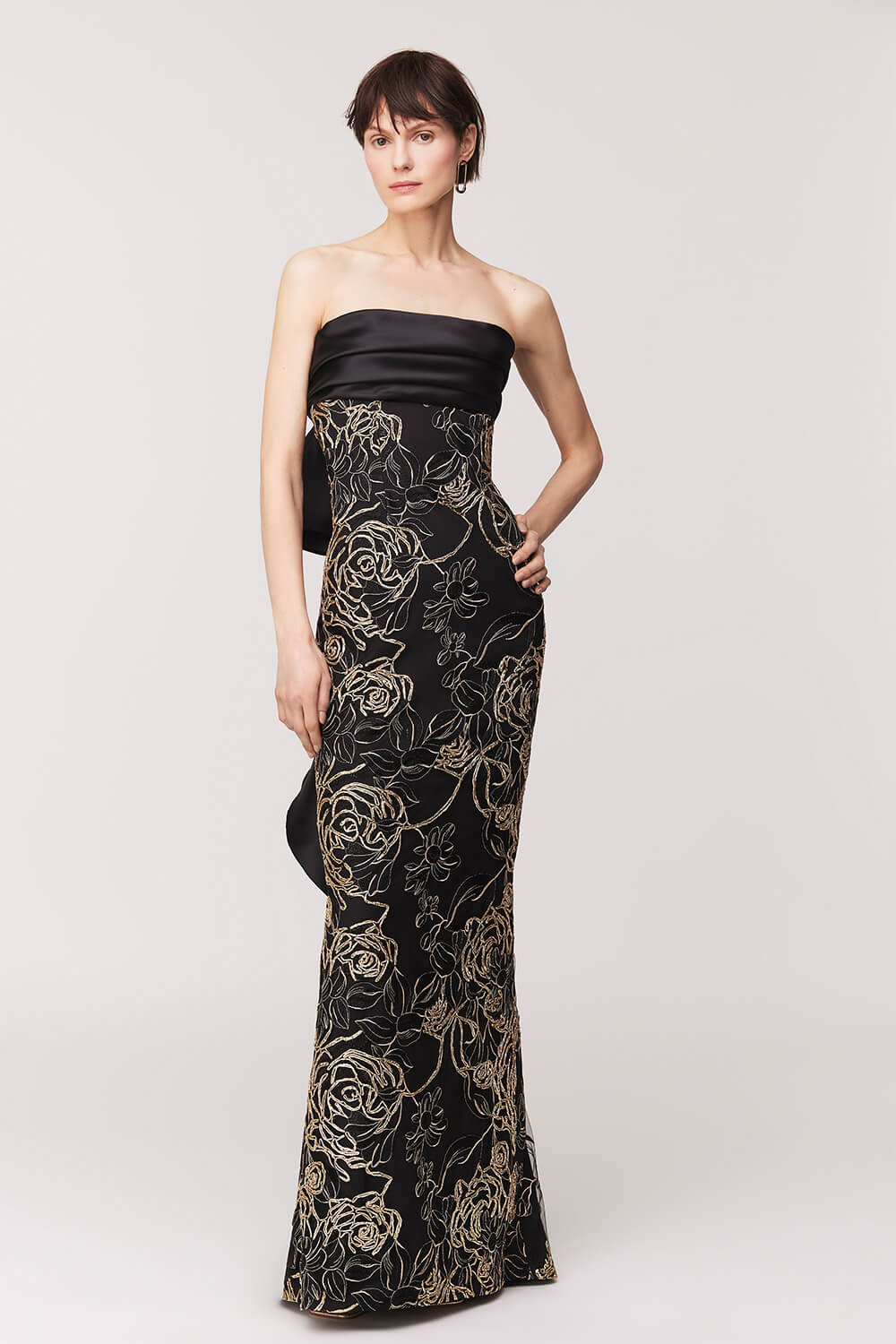 Audrey+Brooks, Patterned Strapless Dress | Esposa