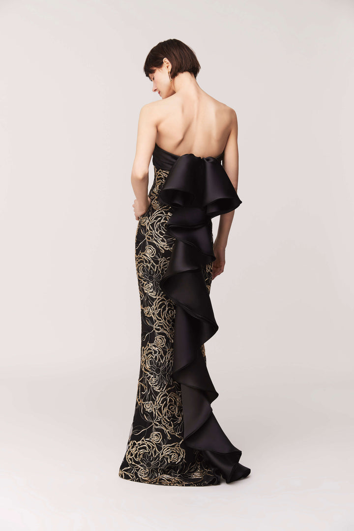 Audrey+Brooks, Patterned Strapless Dress | Esposa