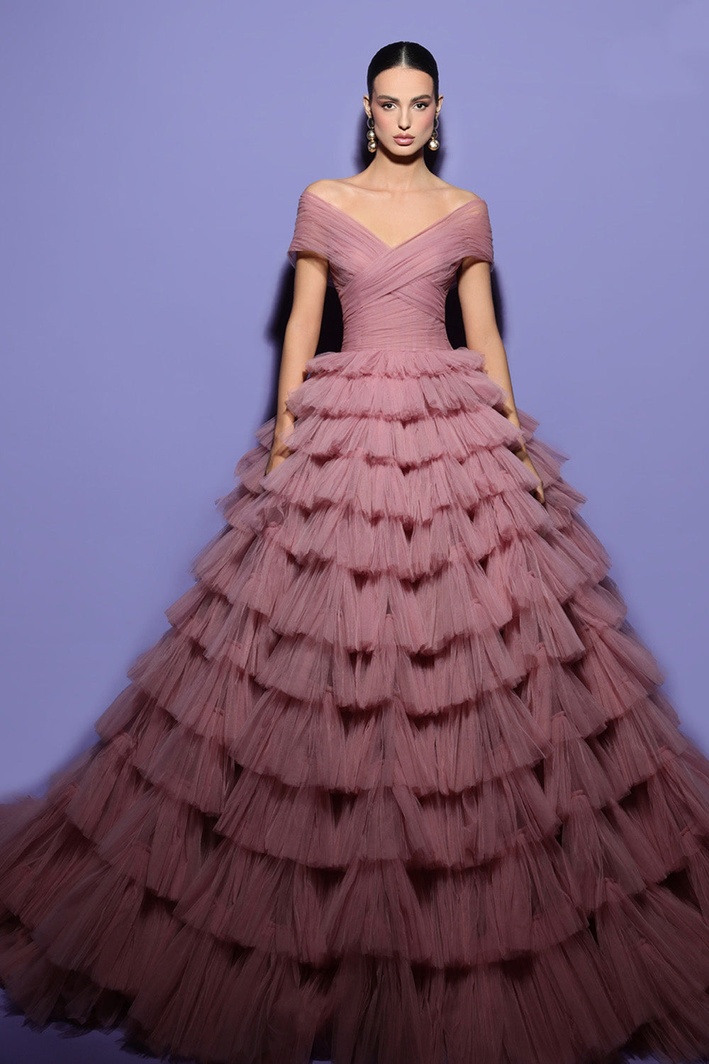 Tarek Ediz, V-Neckline Ball Gown | Esposa