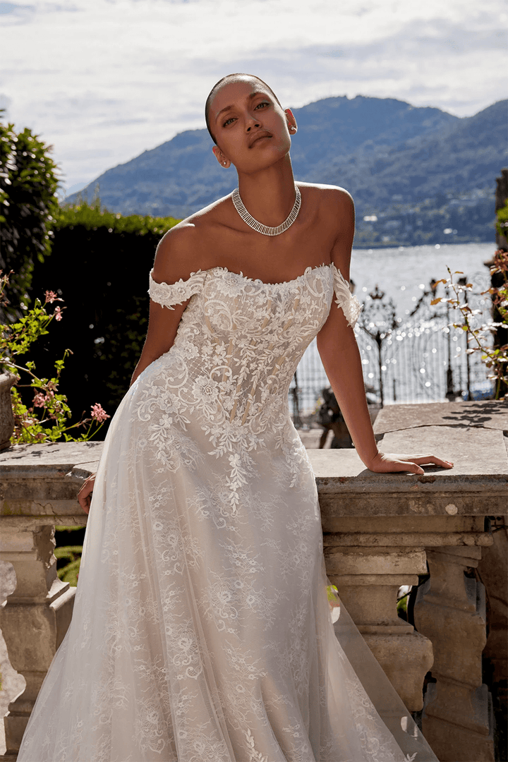 Justin Alexander, Intricate A-Line Gown | Esposa