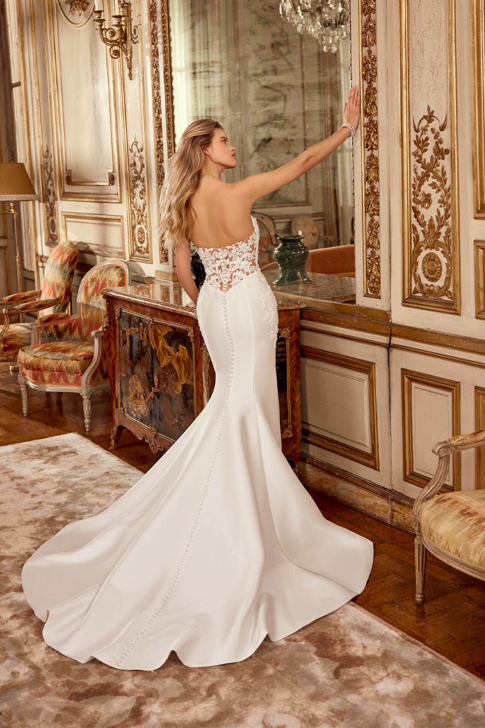 Justin Alexander, Sleek Strapless Mermaid Gown | Esposa