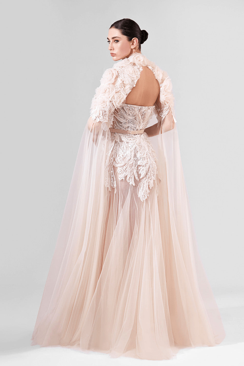 Bilal El Dana, Embroidered Tulle Gown | Esposa