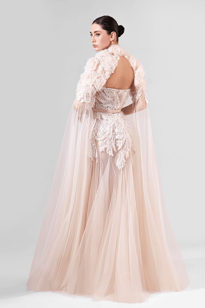 Bilal El Dana, Embroidered Tulle Gown | Esposa