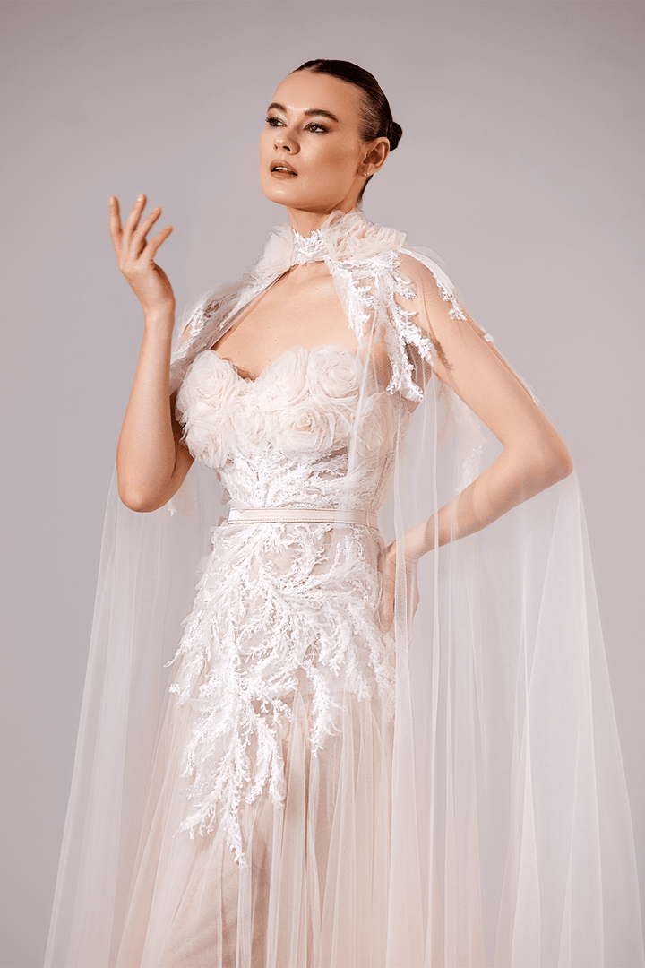 Bilal El Dana, Floral Tulle Gown | Esposa