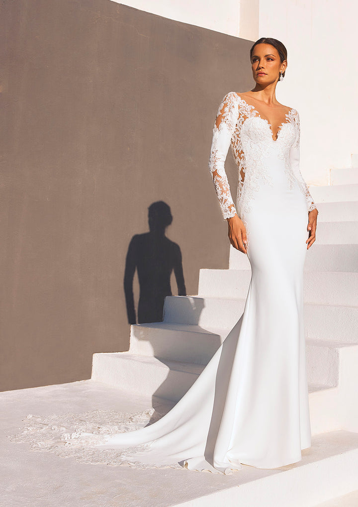 Pronovias, Elegant Lace Bridal Dress | Esposa