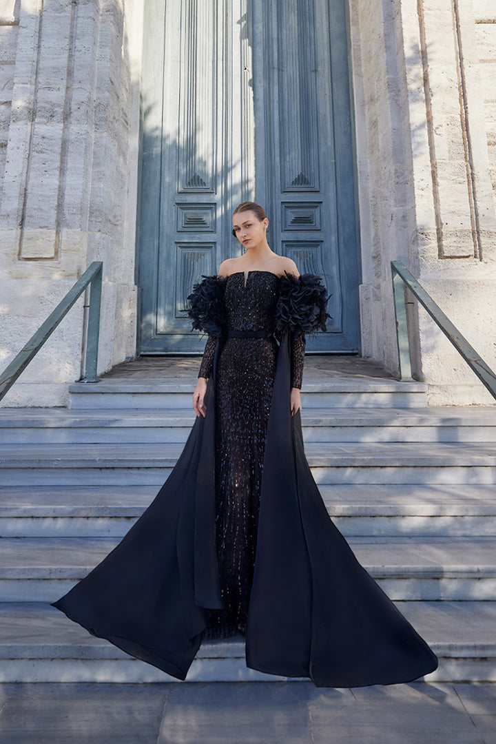 Bilal El Dana, Edgy Embroidered Gown | Esposa