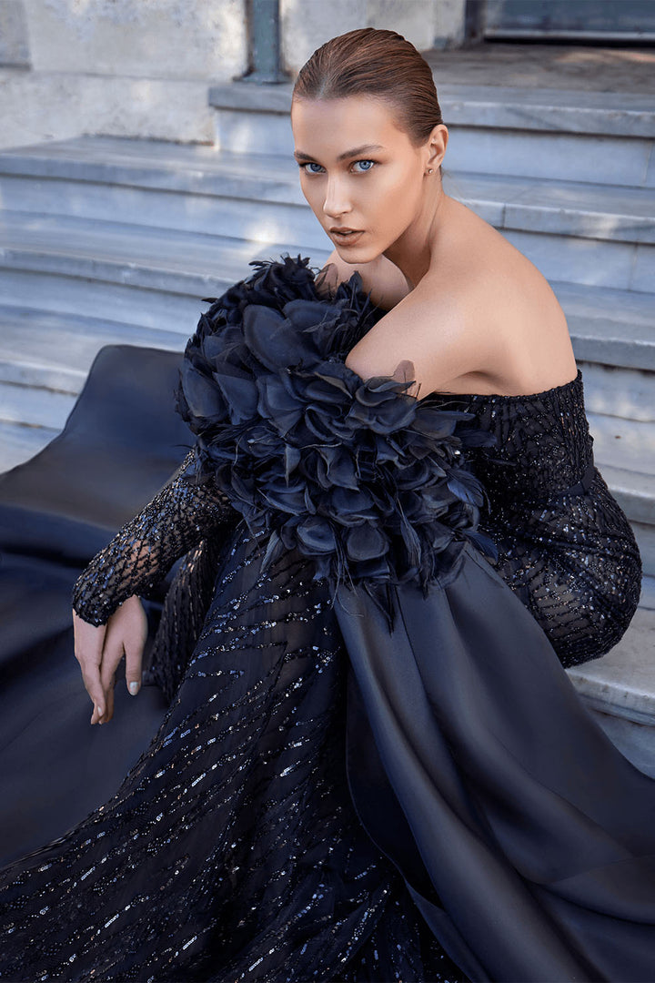 Bilal El Dana, Edgy Embroidered Gown | Esposa