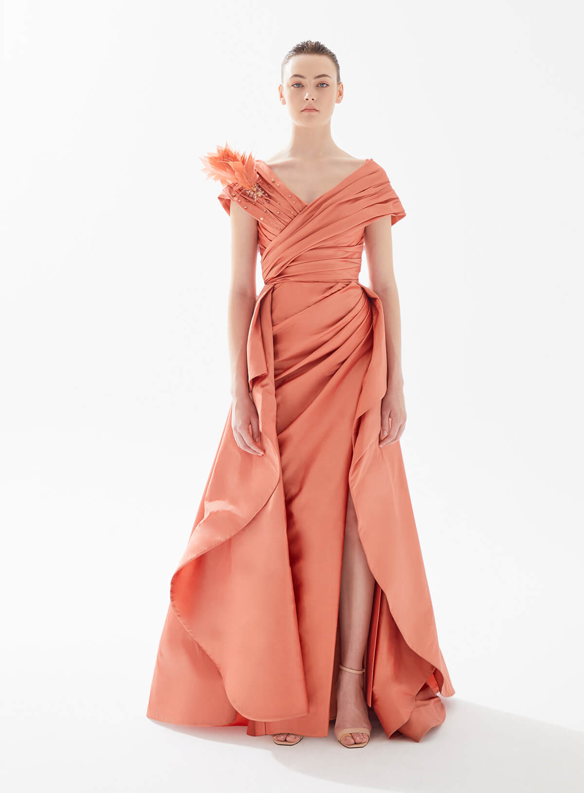 Tarek Ediz, Bunched Evening Dress | Esposa
