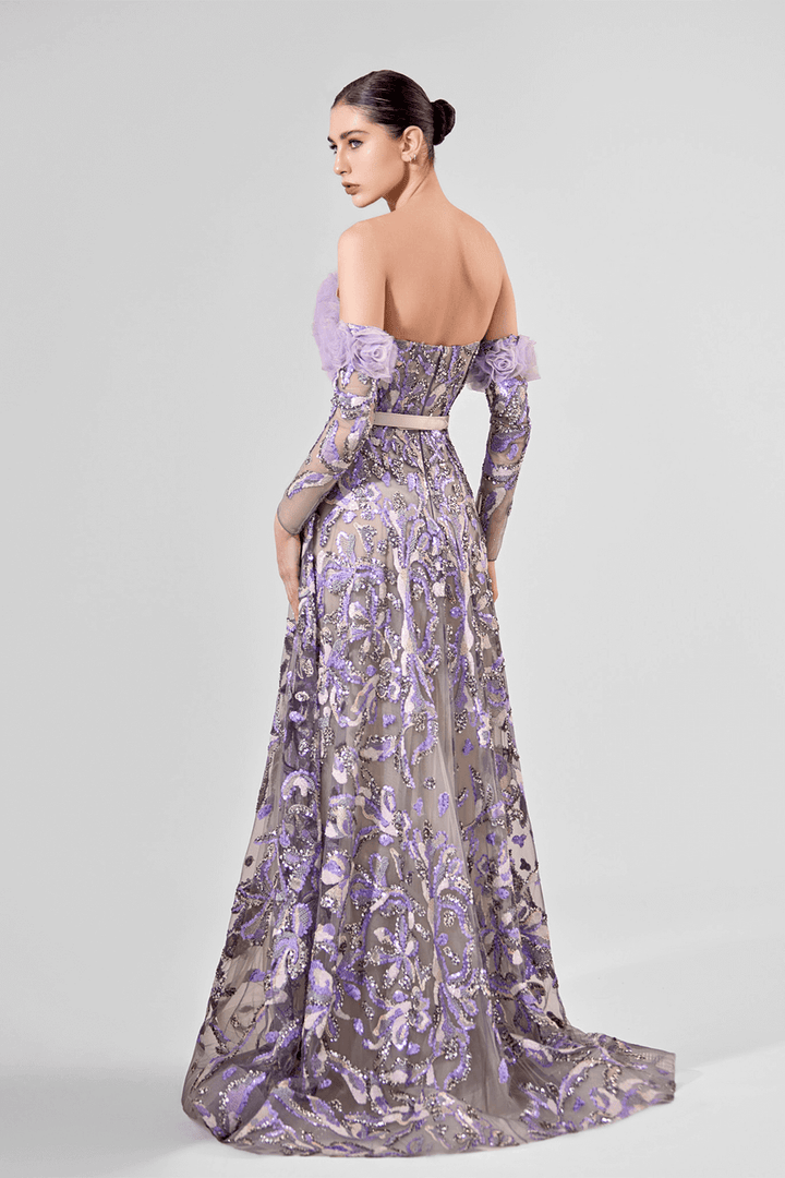  983 | 3D Floral Long Gown | Esposa