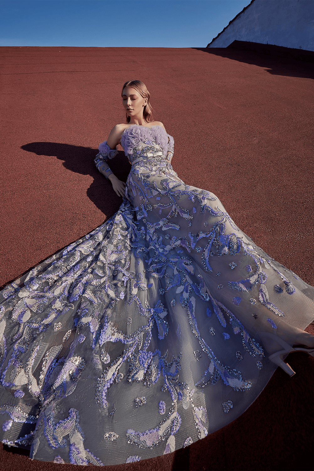  983 | 3D Floral Long Gown | Esposa