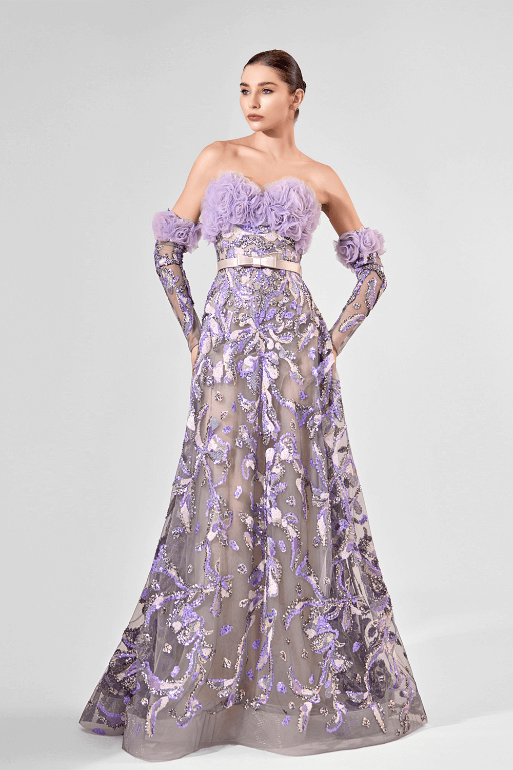  983 | 3D Floral Long Gown | Esposa